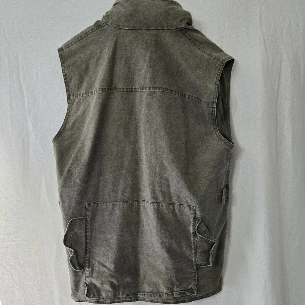 VINTAGE Banana Republic Safari Travel Vest‎ Jacket Mens Medium Military Field